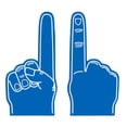 thumbnail image 1 of Blue Foam Hand Glove Sports Fan Cheering Finger Pointing Rally Prop Game Event Enthusiasm Accessory Blue #8684m, 1 of 5