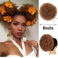 thumbnail image 2 of Baohd Effortless Afro Puff Drawstring Ponytail Bun Short Afro Kinky Puff Synthetic Brown Black 1Set, 2 of 6