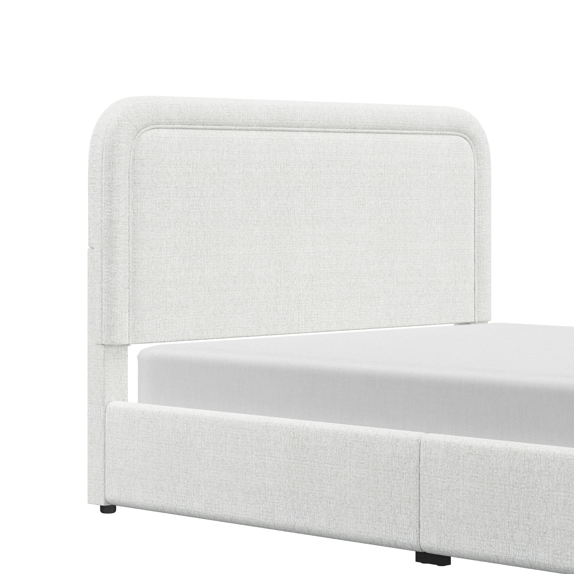 Lit plateforme double Juliet en tissu bouclé – Better Homes & Gardens, couleur ivoire