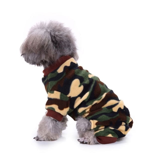 Full Coverage Dog Pajamas Winter Warm Fleece Pet Pullover for Small Dogs Milk Cows