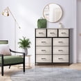 thumbnail image 5 of Sorbus Commode en Tissu à 9 Tiroirs pour Chambre - Haute Commode de Rangement pour Vêtements, Garde-Robe Autoportante Portable avec Tiroirs en Faux Bois, Ranger Vêtements, Désordre, Linge, 5 of 5