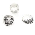 thumbnail image 1 of Bagues Punk, 3pcs à la Mode Vintage Punk Vintage Bagues Bijoux Bagues Réglables Efficacité Optimale, 1 of 8