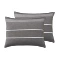 thumbnail image 4 of HomeTrends Riva Grey Jacquard Stripe 3 Piece Comforter Set, 4 of 4