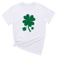 thumbnail image 4 of T-shirts de la Saint-Patrick pour Femmes Mode Col Rond Imprimé Manches Courtes T-shirt Décontracté Ample Hauts Saint-Patrick, 4 of 6