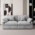 thumbnail image 1 of The Magic Home Canapé Sectionnel Modulaire en Lin, Gris Pâle, 1 of 14