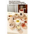 thumbnail image 2 of Mini Electric Hot Pot with Ceramic Glaze Inner for Dorms and Travel, Portable Noodle Cooker, 2 of 7