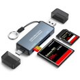 thumbnail image 1 of REQO SD Card Reader, Dual Interface USB C USB 3.0, Micro SD Card Adapter Memory Card Reader, Plug and Play for SD TF CF SDXC SDHC MMC RS-MMC Micro SD Micro SDXC Micro SDHC UHS-I Cards, 1 of 5