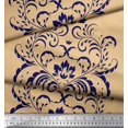 thumbnail image 2 of Soimoi polyester Crepe Fabric Ogee Damask Print Fabric by Yard 52 Inch Wide, 2 of 5