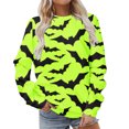 thumbnail image 1 of Liquidation à 50 % Chandail Surdimensionné pour Femmes 2023 Imprimé d'Halloween Classique Col Rond Manches Longues Chandail Ample Hauts, 1 of 4