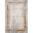 thumbnail image 2 of LaDole Rugs Mustard Grey Bordered Modern Contemporary Minimalistic Area Rug For Living Room Bedroom, 2 of 5
