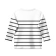 thumbnail image 4 of MeetoTime T-shirt pour Enfants, Mode, Couleur Unie, Imprimé, Manches 3/4, Col Rond, Hauts, Tout-Petits, Enfants, pour Garçons et Filles, 4 of 4