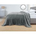 thumbnail image 5 of Nestl Ultra Plush Heavy Thick Raschel Imitation Mink Bed Blanket, 82 x 102, Gray, 5 of 5