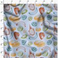 thumbnail image 3 of Soimoi Blue Poly Georgette Fabric Mix Fruits Fabric Prints By Yard 42 Inch Wide, 3 of 6