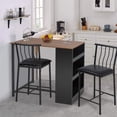 thumbnail image 2 of FDW 2 Modern Home Furniture Rectangular Kitchen Chairs Dining Room Table Set for Small SpacesDining, Brown, 2 of 7