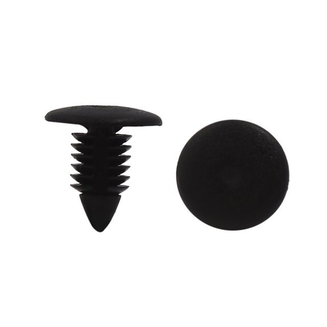 Unique Bargains 30 Pcs Clips de Pare-Chocs de Voiture Noirs Type Poussoir Rivets en Plastique Trou de 7mm