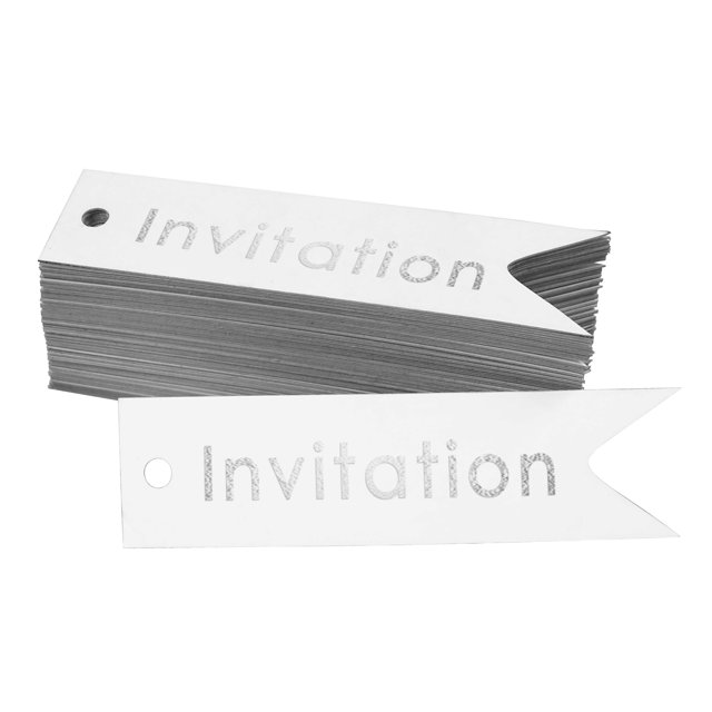 Inkdotpot Pack Of 50 Invitation Party Favor Paper Tags Craft Real Silver Foil Hang Tags