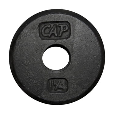 CAP Barbell 1-Inch Cast Iron Weight Plate, Black, Single, 1.25 - 50 lb
