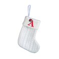 thumbnail image 1 of Decorative Knitted Christmas Socks Bag for Kids with Embroidery Letters Candy Themed Holiday Stocking, 1 of 3