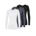 thumbnail image 1 of Adar Underscrubs for Women Multi Color 3 Pack - Long Sleeve Underscrub Comfort Tee, 1 of 7