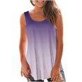 thumbnail image 1 of Yuyuzo Débardeurs pour Femmes Été Sans Manches T-Shirt Décontracté Col Rond Chic Color Block Blouse Fluide de Plage, 1 of 6