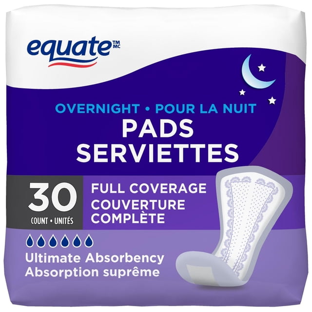Equate Full Coverage Overnight Pads