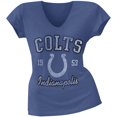 thumbnail image 1 of Indianapolis Colts - T-Shirt Premium à Col en V pour Juniors avec Logo Flanker, 1 of 1