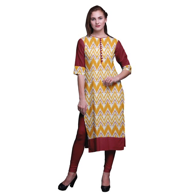Bimba Kurta Droite pour Femmes, Haut Indien Imprimé, EthnicKurti