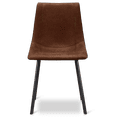 thumbnail image 3 of Bouclair Rust Textured Faux Leather and Metal Dining Chair, 3 of 10