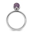 thumbnail image 2 of Bague Briolette en Argent Sterling Stackable Expressions Améthyste Taille 7, 2 of 3