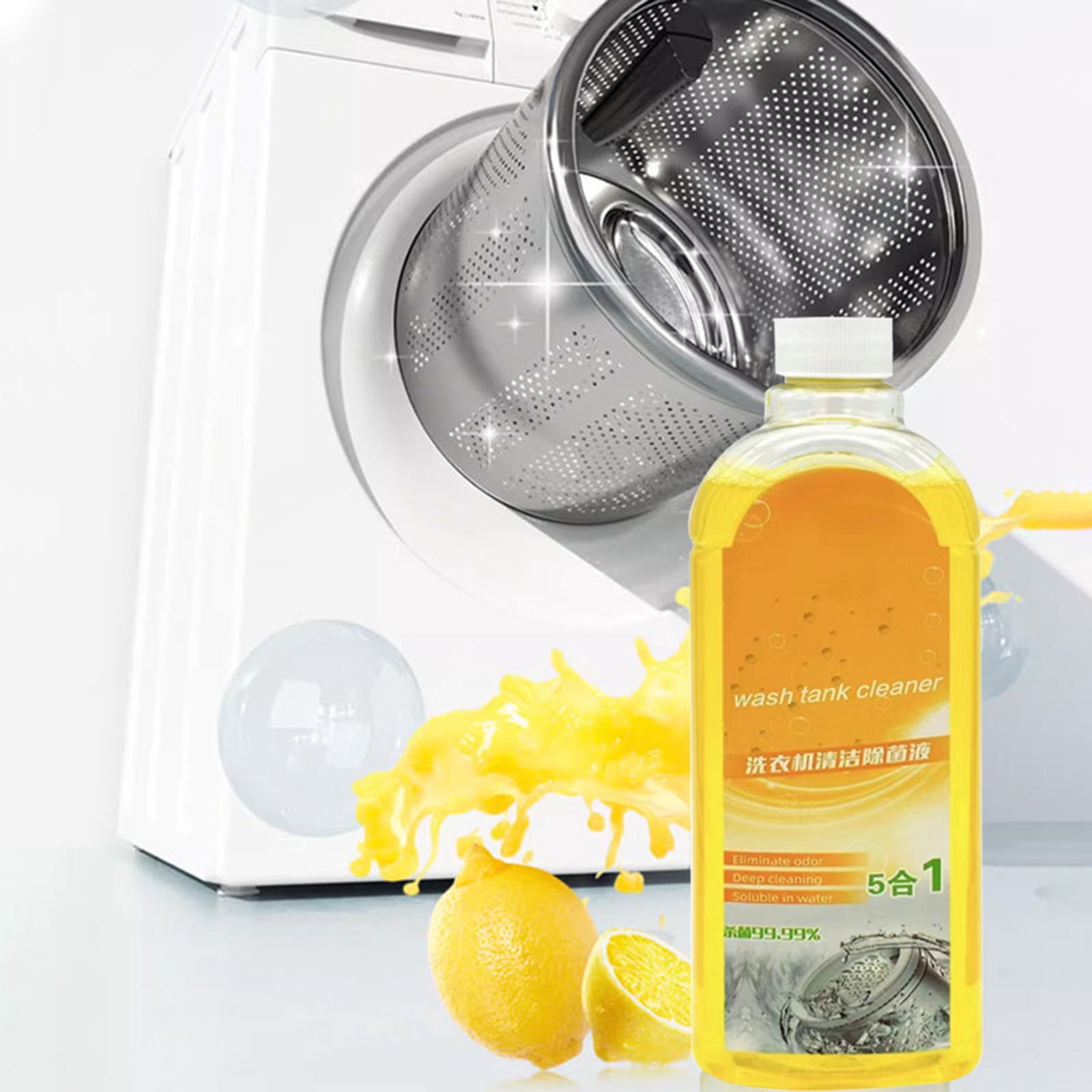 Chmadoxn Household Cleaners 500ml Washing Machine Cleaning Liquid Washing Machine Tank Cleaner Lemon Drum Wheel Washing Machine Cleaner bottle of detergent