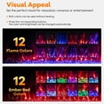 thumbnail image 2 of Costway 50 Inches Ultra-Thin Electric Fireplace Wall-Mounted & Recessed Fireplace Heater, 2 of 10