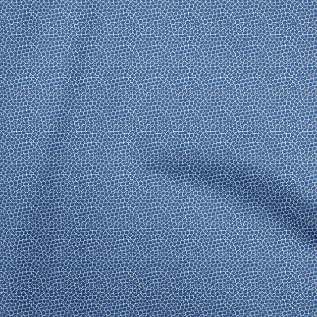 oneOone Cotton Cambric Blue Fabric Abstract Craft Projects Decor Fabric Printed By The Yard 42 Inch Wide