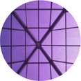 thumbnail image 1 of Ahgly Tapis Rond Lavable en Machine Intérieur Transitionnel Violet Améthyste Violet, 6 Pieds Rond, 1 of 7
