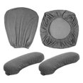 thumbnail image 3 of Housse Extensible pour Chaise de Bureau, Housse de Siège et de Dossier, Housses de Protection pour Chaise, Housses de Chaise de Jeu pour Chaises Pivotantes, Chaise de Jeu, Gris, 3 of 8