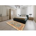 thumbnail image 4 of Ahgly Company Indoor Square Abstract Red Abstract Area Rugs, 5' Square, 4 of 6