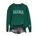 thumbnail image 4 of Mama Culottes pour Femmes Chandails « » pour Femmes Chandail à Col Rond Surdimensionné Coupe Ample Chandail à Manches Longues pour la Fête des Mères L Vert, 4 of 9