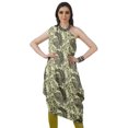 thumbnail image 2 of Moomaya Robe Kurti à une Épaule Imprimée pour Femme, Sans Manches, à Col Bénitier, Style Bohème, Tenue de Soirée de Designer, 2 of 7