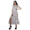 thumbnail image 3 of Moomaya Robe Imprimée Femme Fête Mariage Tenue de Fête Col Licou Robe Maxi en Rayonne, 3 of 4