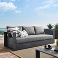 thumbnail image 1 of Modway Tahoe Outdoor Patio Powder-Coated Aluminum Sofa in Gray Charcoal, 1 of 8