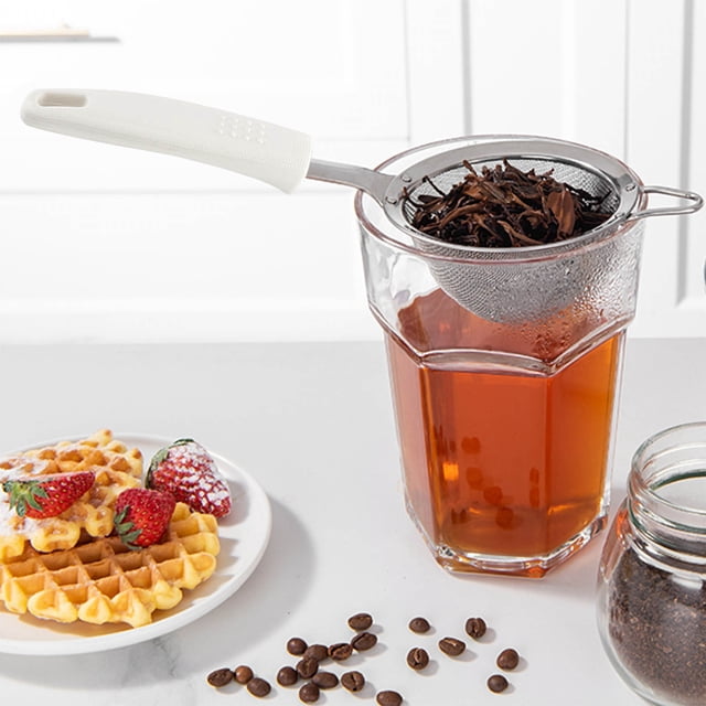 Nilvkv Stainless Steel Flour Sieve Handheld Household Double Layer Mesh Filter Sieve Baking Tool