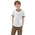 thumbnail image 1 of WEIYLL T-Shirts pour Garçons Patchwork Coloré Manches Courtes Col Rond Vêtements pour Enfants de 6-7 Ans, 1 of 9