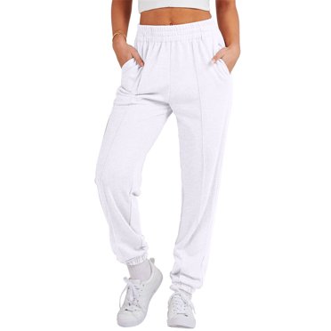 Yuyuzo Sweatpants for Women High Waisted Straight Leg Elastic Waist Jogger Pants Casual Solid Color Sport Running Trousers