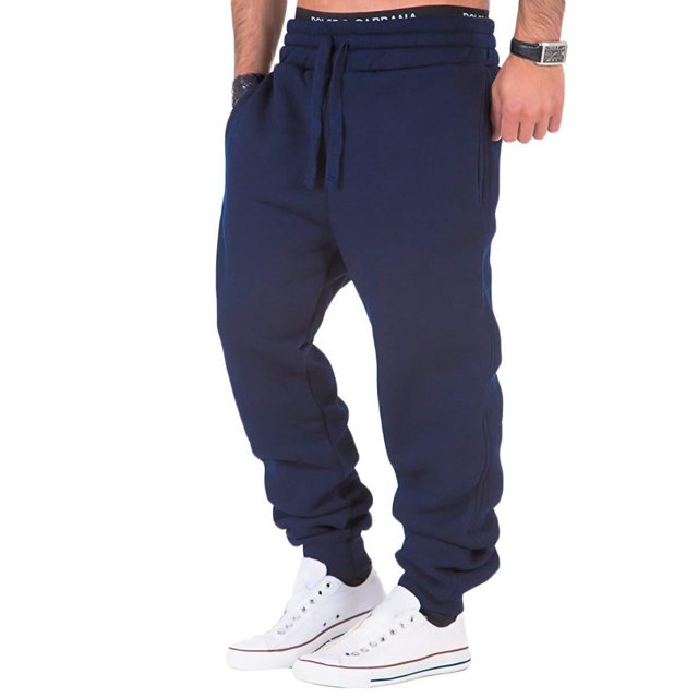 Male Casual Sports Pants, Loose Fit Outdoor Jogging Drawstring Track Pants