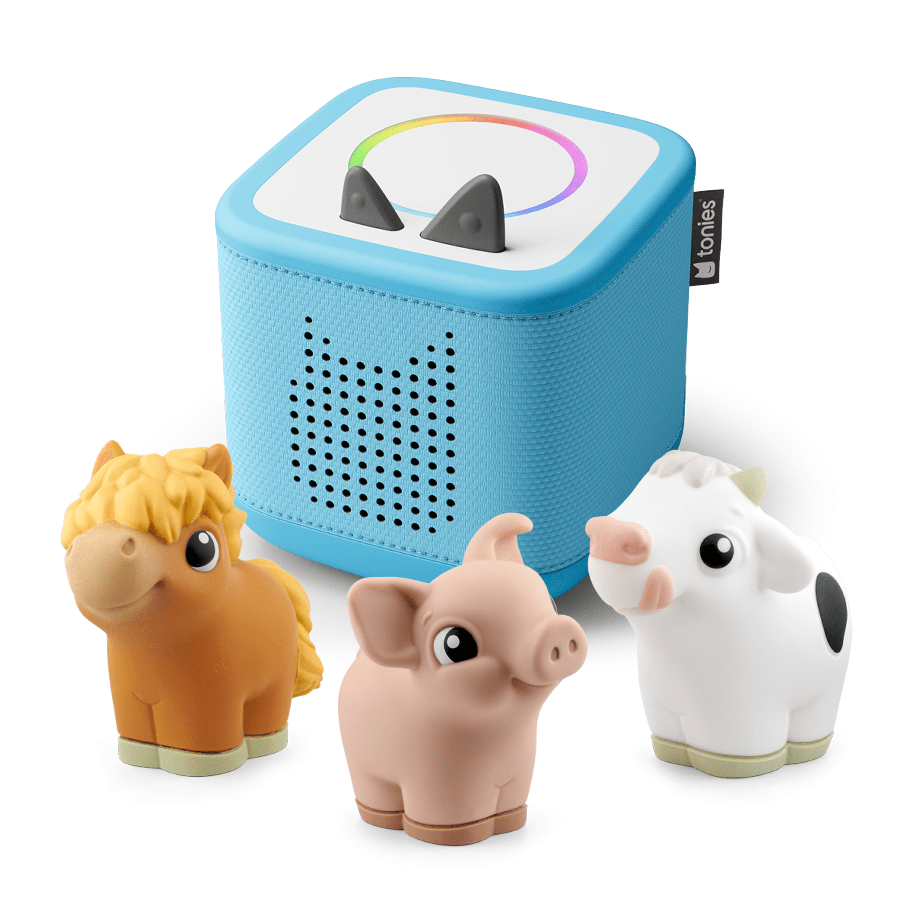 tonies Mon premier coffret Toniebox 2 avec My First Tonies : Farm– ensemble de 3 pièces (bleu ciel)