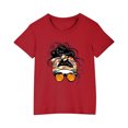 thumbnail image 1 of Économies d'Été! SROBPTY T-Shirts à Manches Courtes pour Tout-Petits, T-Shirt Mode à Col Rond Imprimé pour Garçons et Filles Tout-Petits, Haut à Manches Courtes Rouge, 3 Ans, 1 of 5