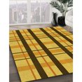 thumbnail image 3 of Ahgly Tapis Rectangulaire Lavable en Machine Intérieur Transitionnel Brun Selle, 6 Pieds x 9 Pieds, 3 of 7