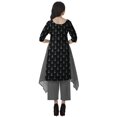 thumbnail image 4 of Moomaya Ensemble Kurti Kurta Pantalon pour Femmes Col Bateau Imprimé Robe 2 Pcs Tenue Ethnique, 4 of 6