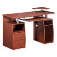 thumbnail image 1 of Scranton & Co Transitional Wood Computer Desk with Keyboard Tray in Mahogany, 1 of 8