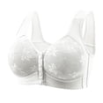 thumbnail image 1 of Xdegoge Supportive Bras Large Bust Front Closure Supportive Bras Large Bust No Underwire Wireless Seamless Bras White M, 1 of 7