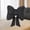 Black#10766, variant on Bowknot Ribbon Headrest Pillow | Linen Decorative Throw Pillow for Sofa & Bed | Breathable Cushion for Home Decor, Living Room, Bedroom | 15.35 x 12.2 Inch